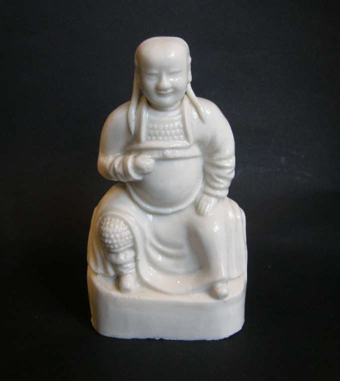 Figure of Guandi "blanc de chine porcelain - Dehua kilns Fujian province
